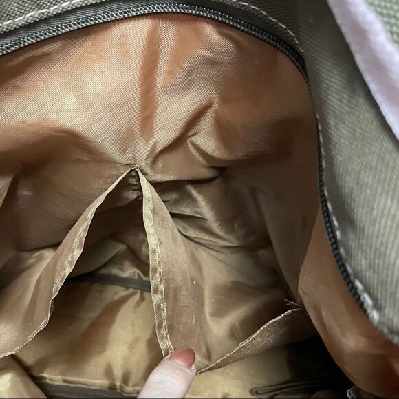 Ellie & Luke Diaper Bag Pink and Khaki Flowers and Hearts - Picture 8 of 12